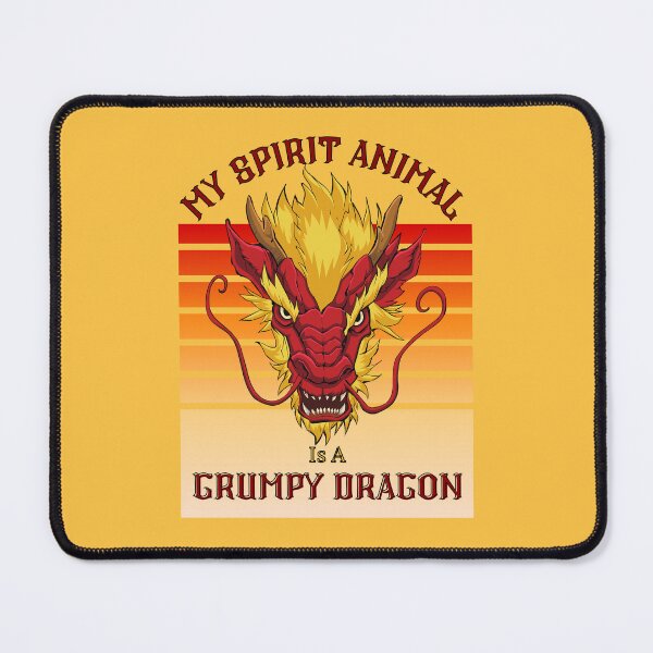 Item preview, My Spirit Animal Is A Grumpy Dragon, Vintage Design designed and sold by RihabPrint.