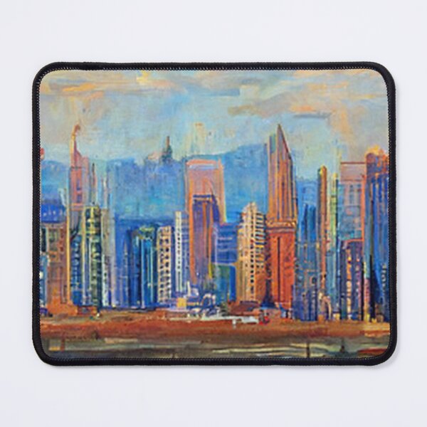 Item preview, Oil painting of Boise Skyline by AI. - US Cityscape designed and sold by AIArtWizard ⭐⭐⭐⭐⭐.