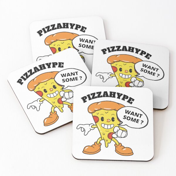 Item preview, Pizzahype | Want some pizza ? Cartoon pizza slice | White designed and sold by Nepaz-Designs.