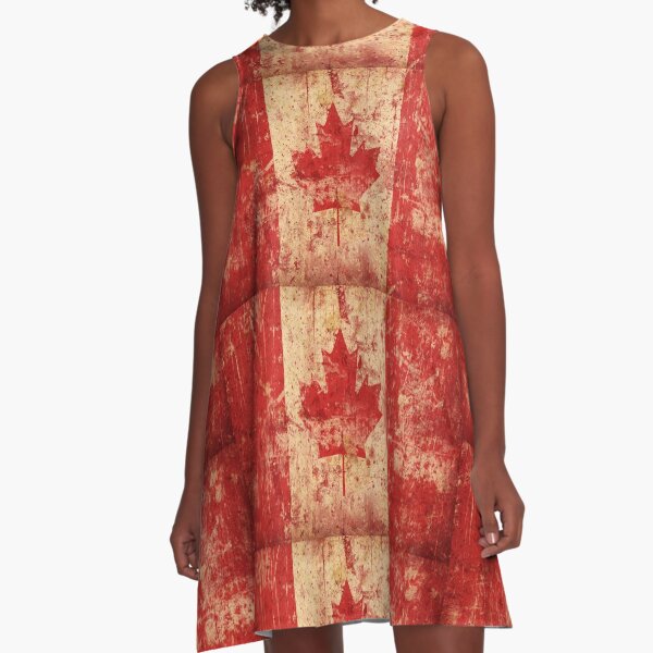 Canadian Flag A-Line Dress