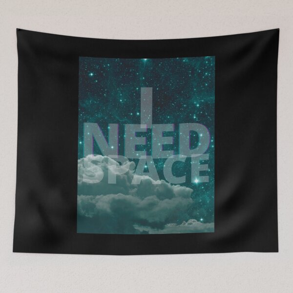 Item preview, I Need Space - Teal Blue Galaxy designed and sold by Quirkdom.