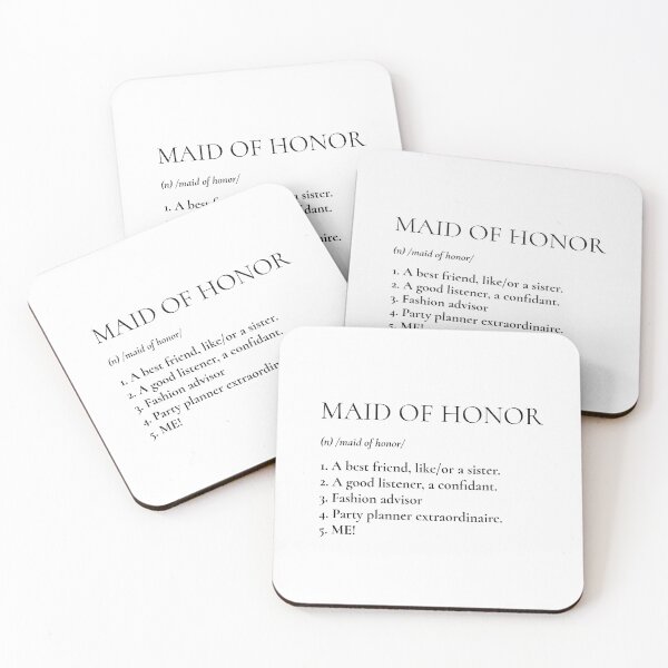 Item preview, Maid Of Honor Definition (black) designed and sold by Allyoudois.