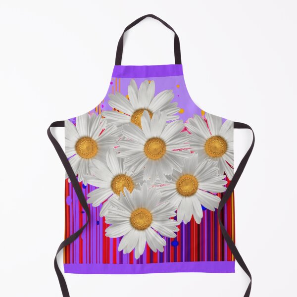 Item preview, LILAC COLOR WHITE SHASTA DAISIES MODERN ART PATTERNS designed and sold by sharlesart.