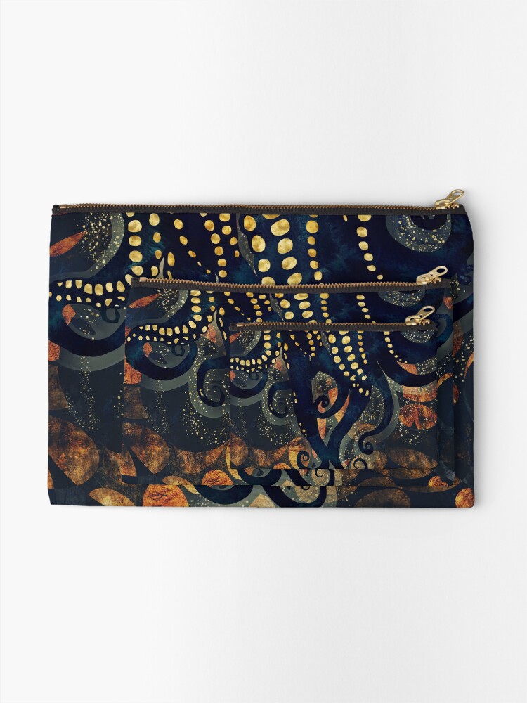 Alternate view of Metallic Ocean Zipper Pouch
