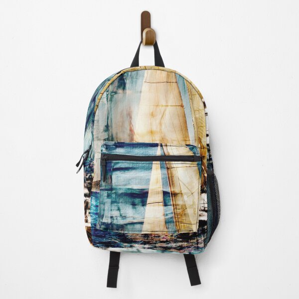 Item preview, oil paint and photograph mixing sailboat designed and sold by laikaincosmos.