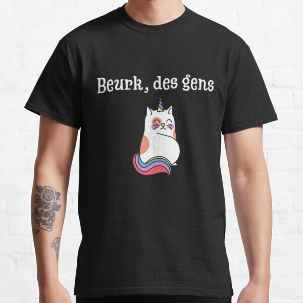 T shirt licorne beurk des online gens