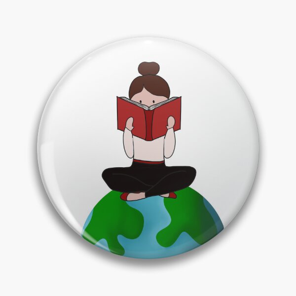 Item preview, Oh The Places You Can Go When You Read - girl sitting on the Earth reading a book  designed and sold by Fatamimosh.