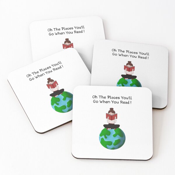 Item preview, Oh The Places You Can Go When You Read - girl sitting on the Earth reading a book  designed and sold by Fatamimosh.
