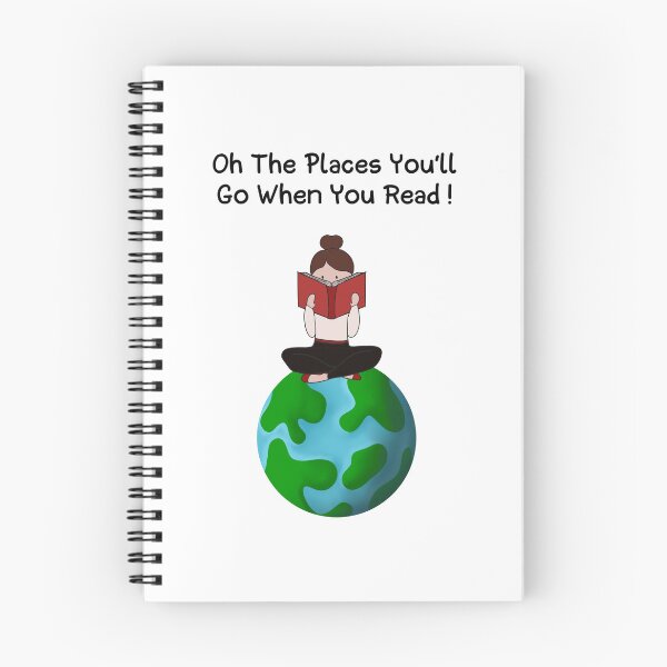 Item preview, Oh The Places You Can Go When You Read - girl sitting on the Earth reading a book  designed and sold by Fatamimosh.