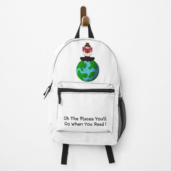 Item preview, Oh The Places You Can Go When You Read - girl sitting on the Earth reading a book  designed and sold by Fatamimosh.