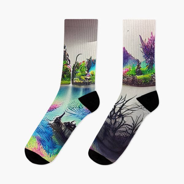 Item preview, AI Generated Art, Fantasy Lake designed and sold by ACC .