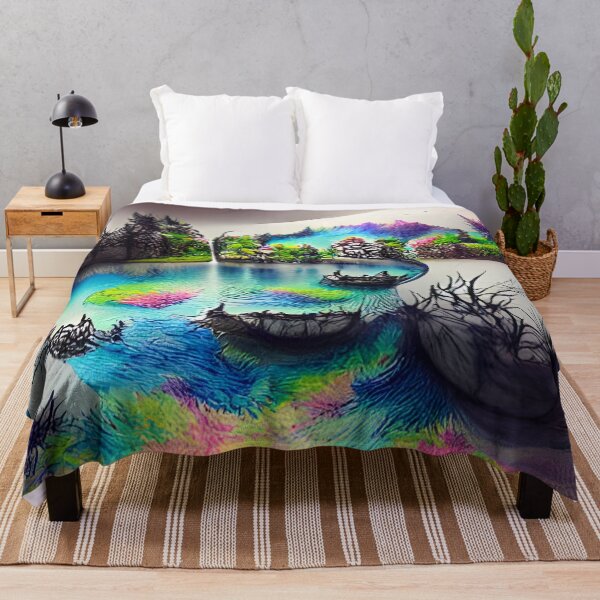 Item preview, AI Generated Art, Fantasy Lake designed and sold by ACC .