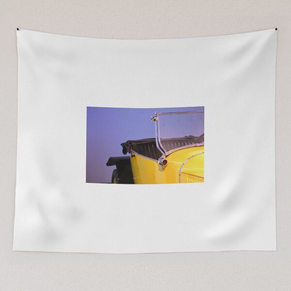 Item preview, Vintage elegant yellow shining car. Convertible antique in a car show designed and sold by oanaunciuleanu.