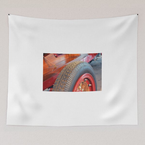 Item preview, Detail of a wooden car with red tyre designed and sold by oanaunciuleanu.