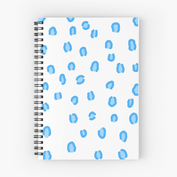 Item preview, Blue Leopard Print Spiral Notebook designed and sold by elle-dee-art.
