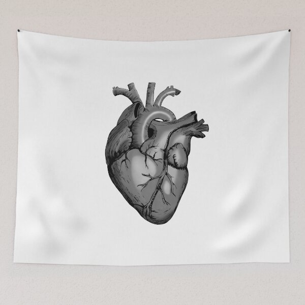 Item preview, Black & White Heart designed and sold by Hellbilly Designs.