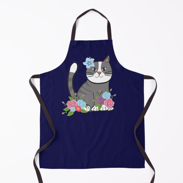 Item preview, kitten purring with flowers designed and sold by EMIPRINCESS.