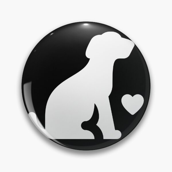 Item preview, simple loving puppy dog silhouet designed and sold by Smash247.