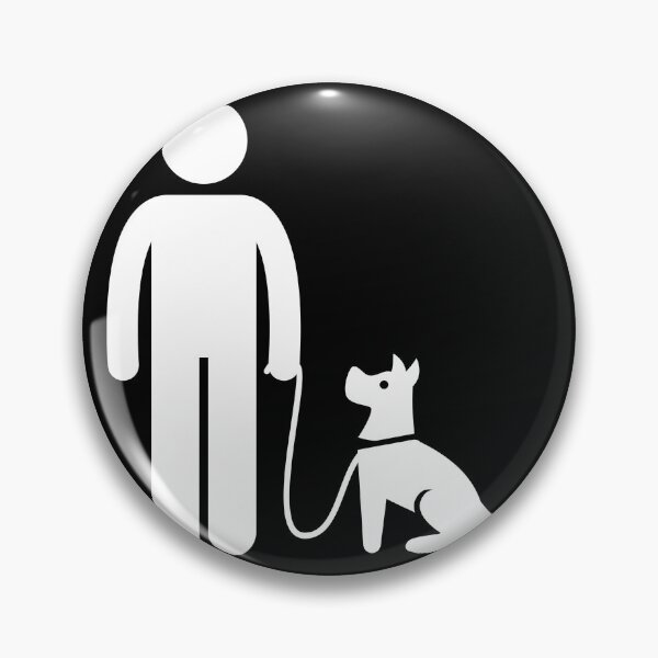 Item preview, Simple men with dog silhouet designed and sold by Smash247.