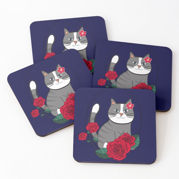 Item preview, kitten with flowers designed and sold by EMIPRINCESS.