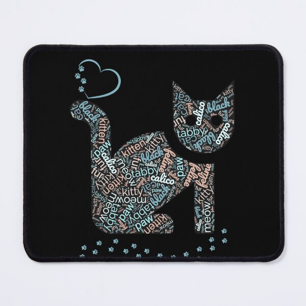 Item preview, Word Cloud Cat designed and sold by HappyLifeCreate.