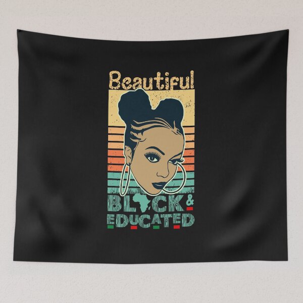 Item preview, Vintage Retro Sunset Black History Month Juneteenth - Beautiful, Black & Educated designed and sold by laiwole.