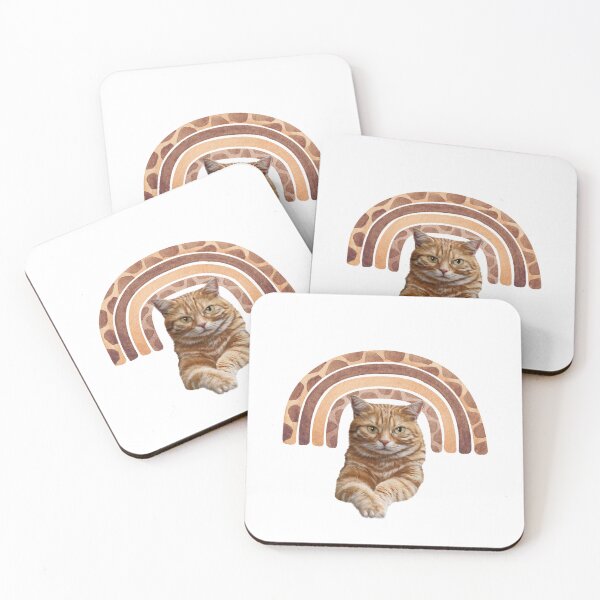 Item preview, Boho Rainbow Cat designed and sold by HappyLifeCreate.