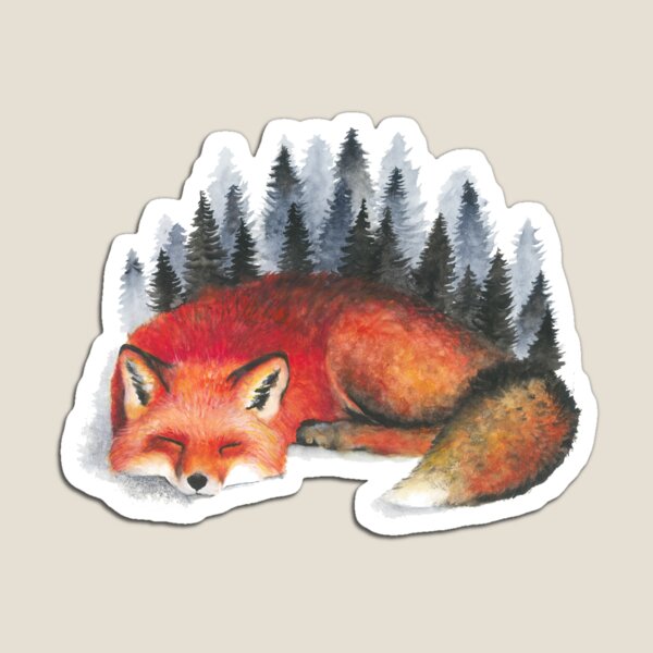 Sleeping Fox Magnet