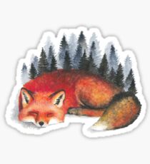 Sleeping Fox Sticker