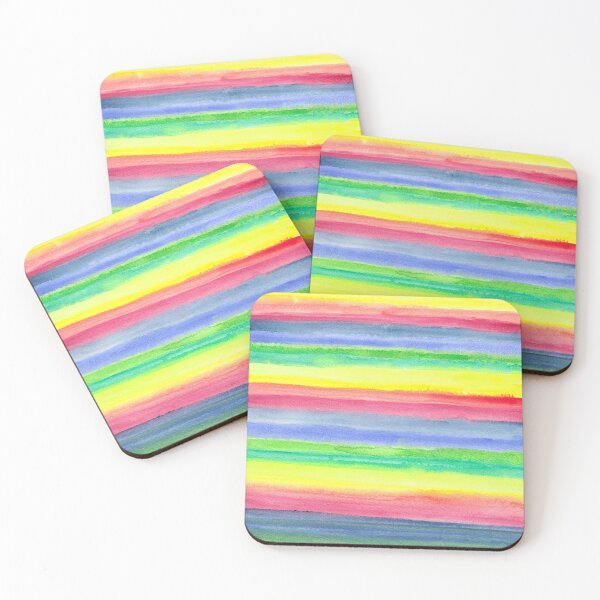 Item preview, Happy Aquarell bright Rainbow Stripes designed and sold by KatieDiamondArt.