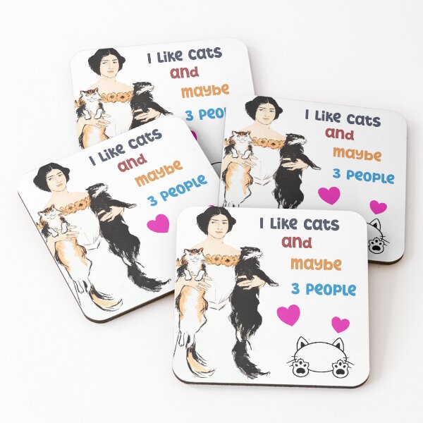 Item preview, I love cats and maybe 3 more people - retro design designed and sold by VitoTDesign.
