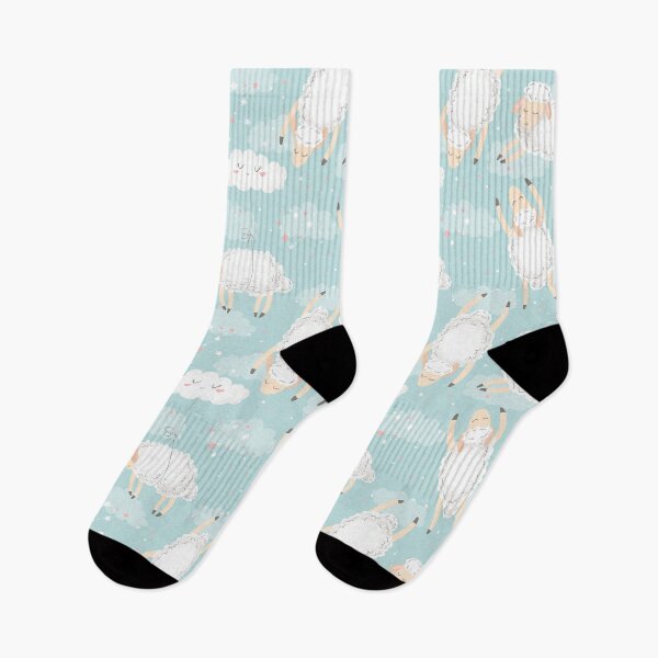 Item preview, Seamless pattern with cute hand drawn cartoon sheeps designed and sold by DarianaArt.