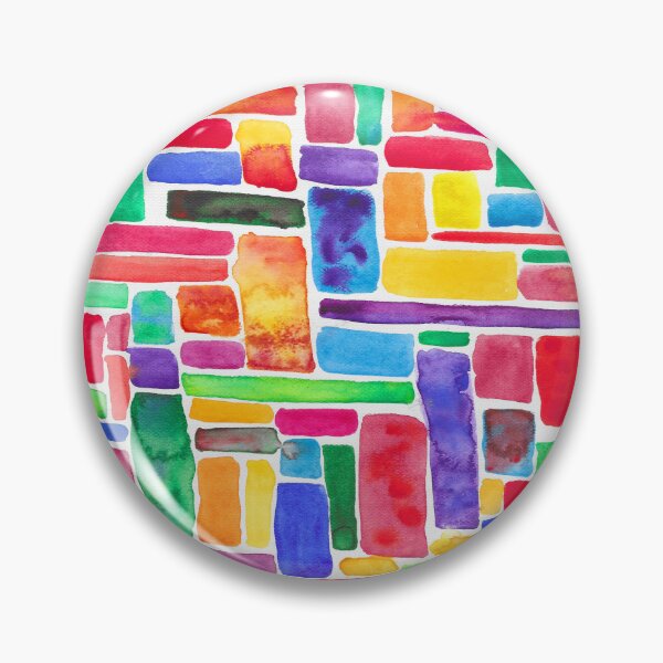 Item preview, Happy and bright Watercolor Rainbow Blocks designed and sold by KatieDiamondArt.