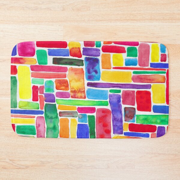 Item preview, Happy and bright Watercolor Rainbow Blocks designed and sold by KatieDiamondArt.