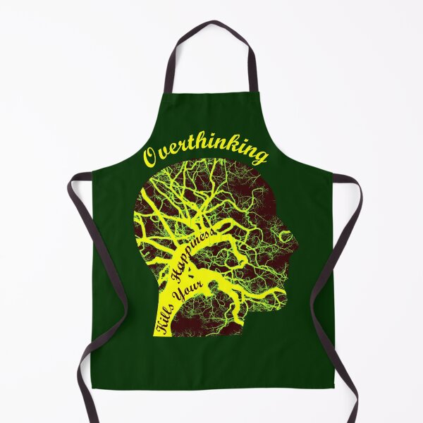 Item preview, warning overthinking kills your happiness - crazy head designed and sold by Topiest.