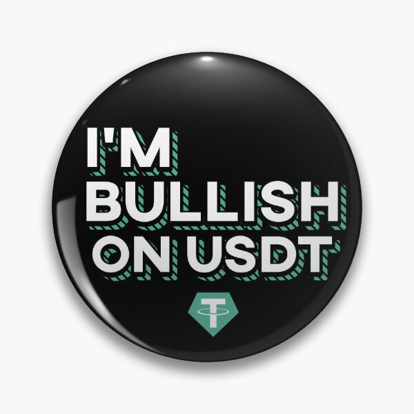Item preview, Bullish on USDT - I'm Bullish on TETHER Cryptocurrency Coin designed and sold by TeeTimeShirts.