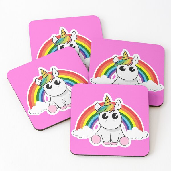 Item preview, Unicorn "My Love" with rainbow and clouds designed and sold by Zadshieli.