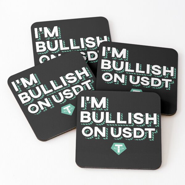 Item preview, Bullish on USDT - I'm Bullish on TETHER Cryptocurrency Coin designed and sold by TeeTimeShirts.