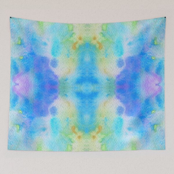 Item preview, Watercolor Art Abstract Blues Pinks designed and sold by Athena Milonas.