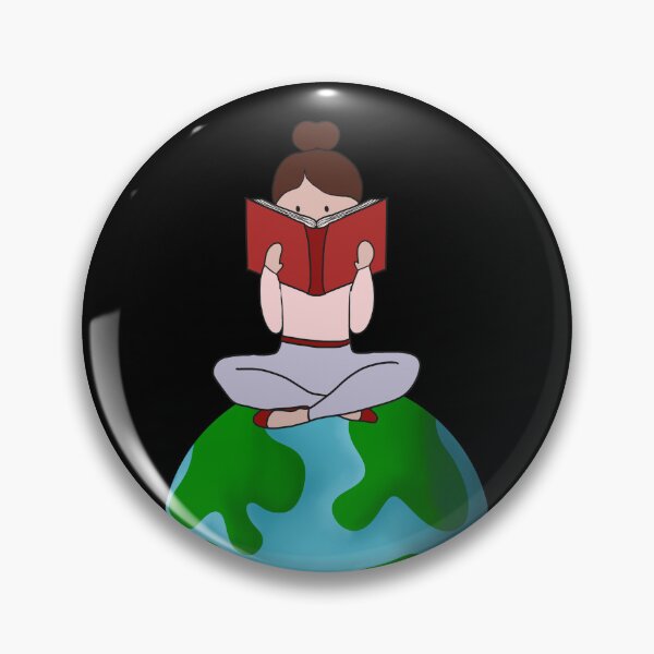 Item preview, Oh The Places You Can Go When You Read - girl sitting on the Earth reading a book  designed and sold by Fatamimosh.