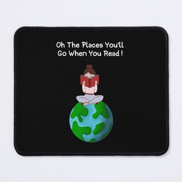 Item preview, Oh The Places You Can Go When You Read - girl sitting on the Earth reading a book designed and sold by Fatamimosh.