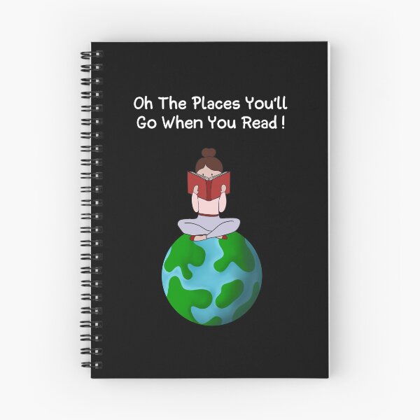 Item preview, Oh The Places You Can Go When You Read - girl sitting on the Earth reading a book  designed and sold by Fatamimosh.