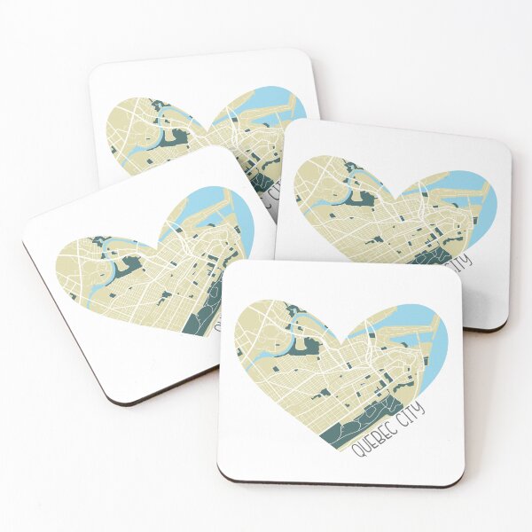 Item preview, Quebec City Heart Map designed and sold by BekahsDoodles.