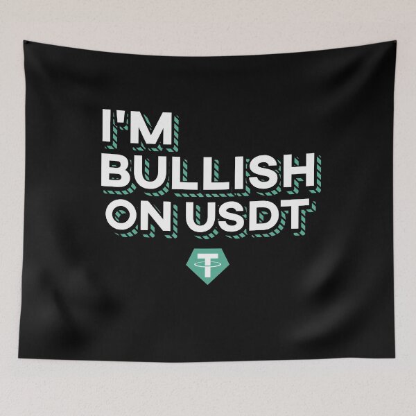 Item preview, Bullish on USDT - I'm Bullish on TETHER Cryptocurrency Coin designed and sold by TeeTimeShirts.