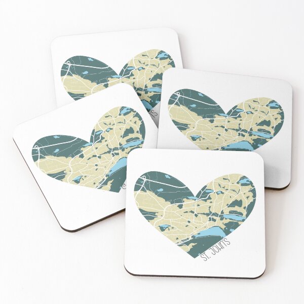 Item preview, St. John's Heart Map designed and sold by BekahsDoodles.