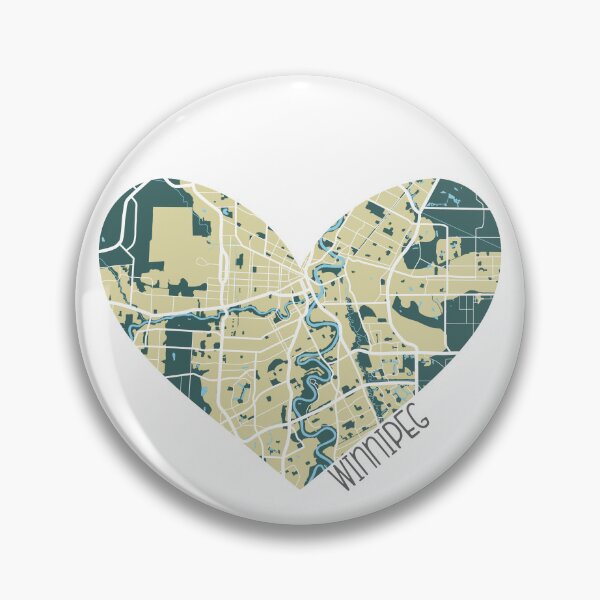 Item preview, Winnipeg Heart Map designed and sold by BekahsDoodles.