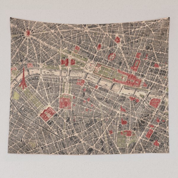 Item preview, Vintage Map of Paris designed and sold by Gin  Neko.