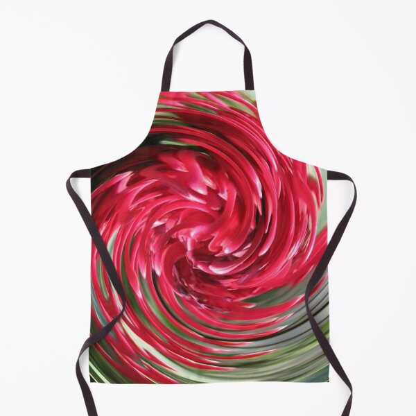 Item preview, Protea Whirl, Red hot chili, Twirl Red Green Black abstract flower art  designed and sold by Oz64.