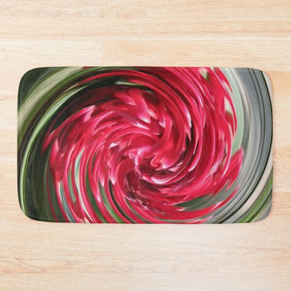 Item preview, Protea Whirl, Red hot chili, Twirl Red Green Black abstract flower art  designed and sold by Oz64.