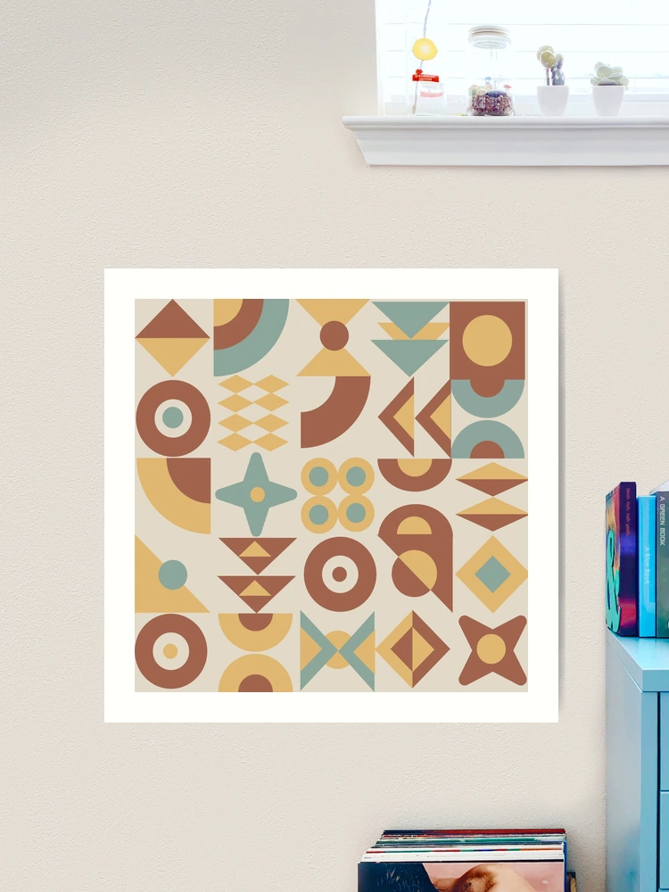 ビンテージ　MODERN GEOMETORIC ART PRINT Mid-Century Modern - MCM - Neo Geo - Vintage Geometric Pattern